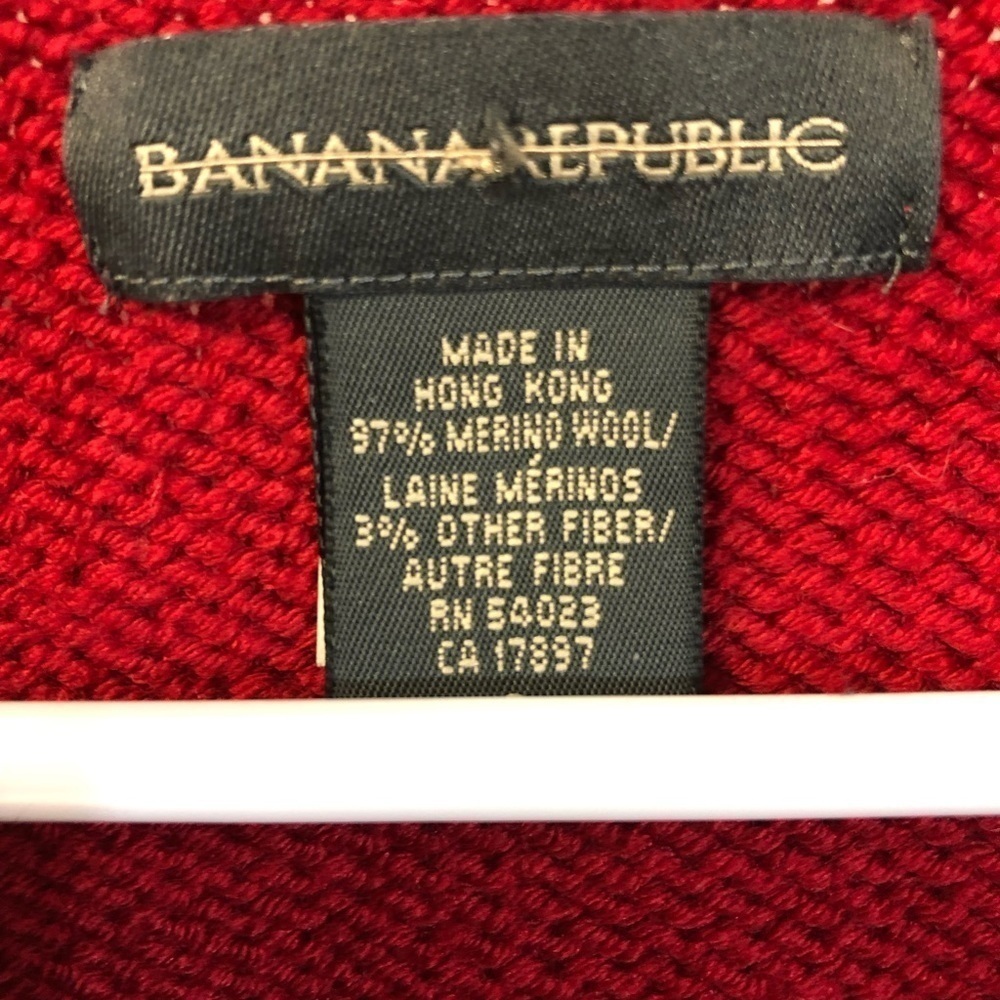 Banana Republic Red Merino Wool Sweater - Picture 5 of 5